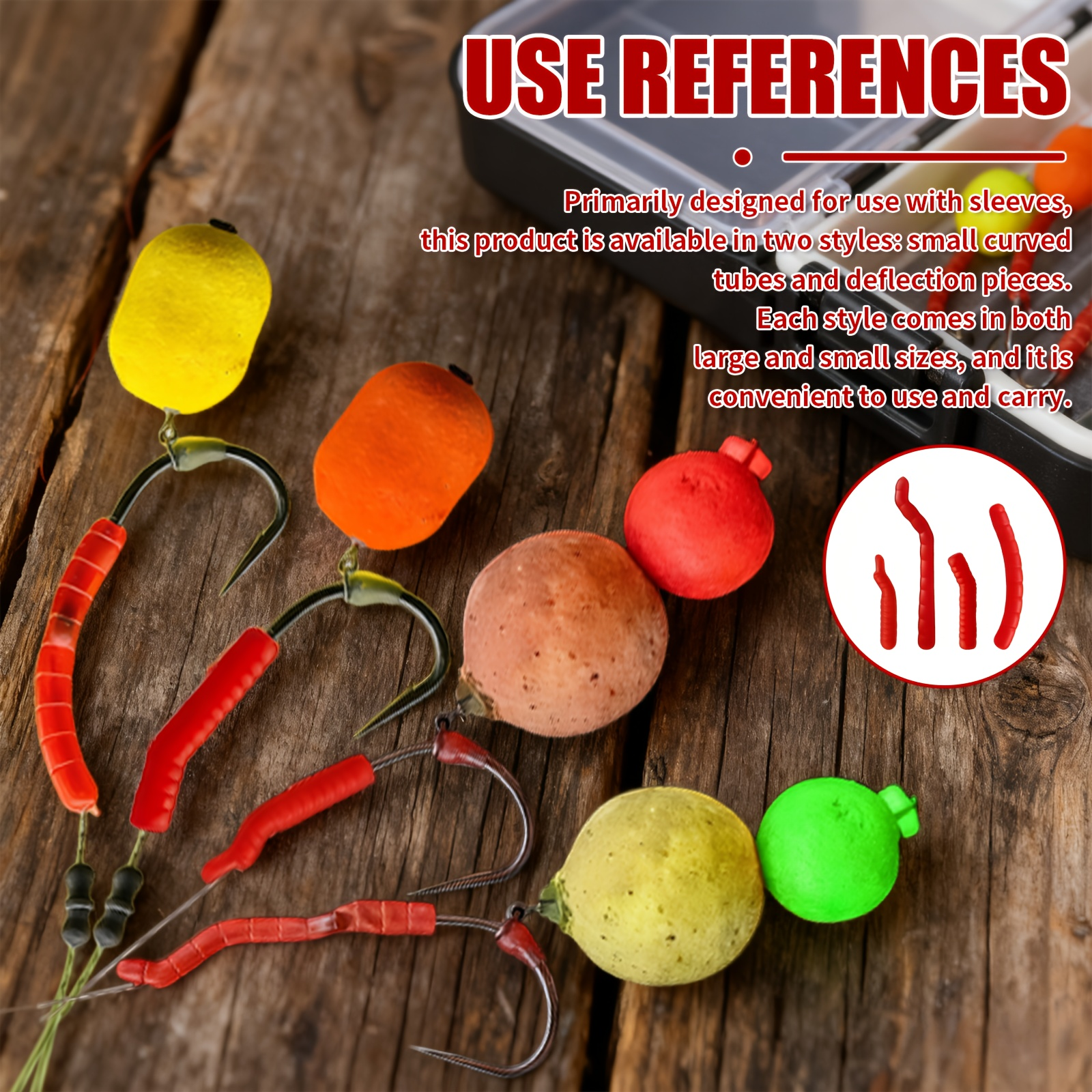 Aglaonema Red - Red Artificial Bloodworm Hook Bait Aligner
