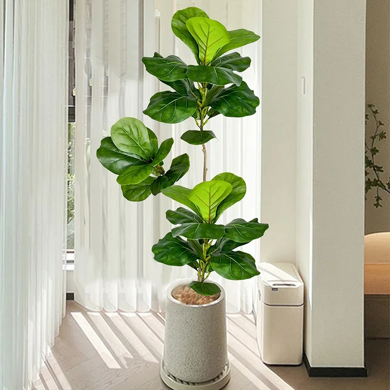 Ficus Lyrata Tree - 2-4.9FT Large Artificial Ficus Tree Fake