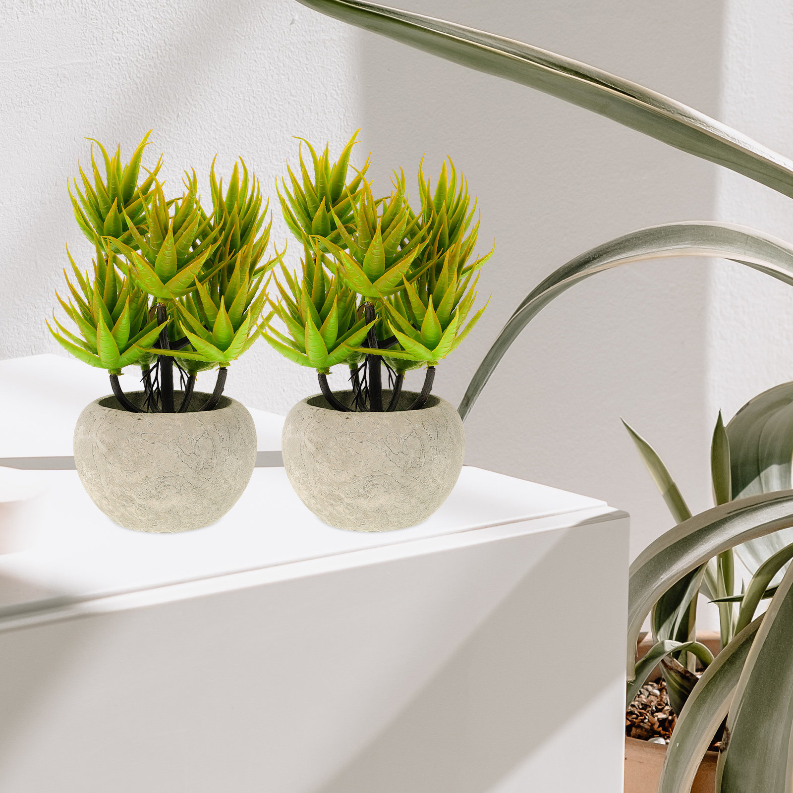 Aloe Vera Pot - Artificial Aloe Vera Plant Pot Simulation