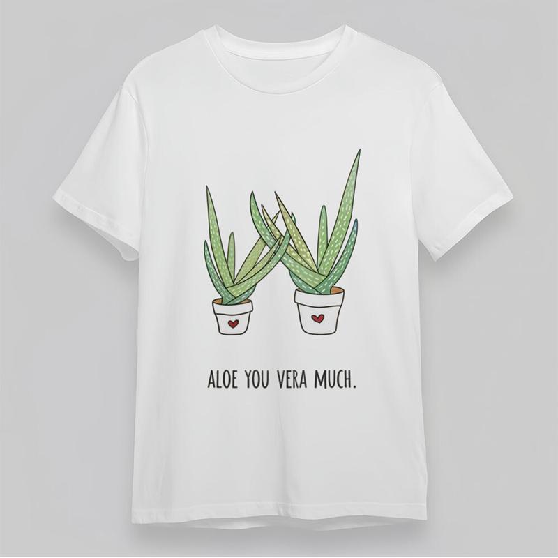 Men'S Round Neck T Shirt Aloe  - Aloe Vera Pot บทวิจารณ์และราคา