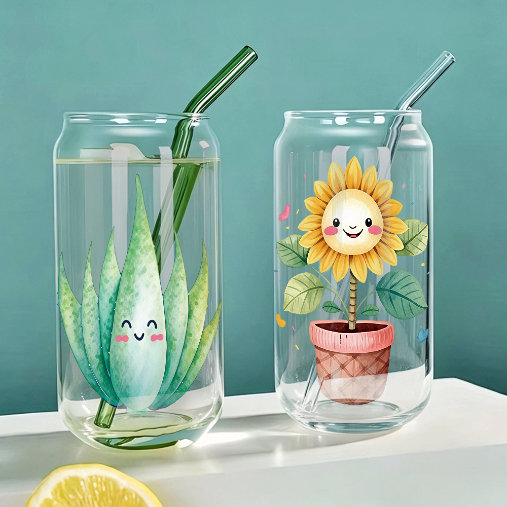 8pcs Aloe Vera Sunflower UV DT - Aloe Vera Pot บทวิจารณ์และราคา