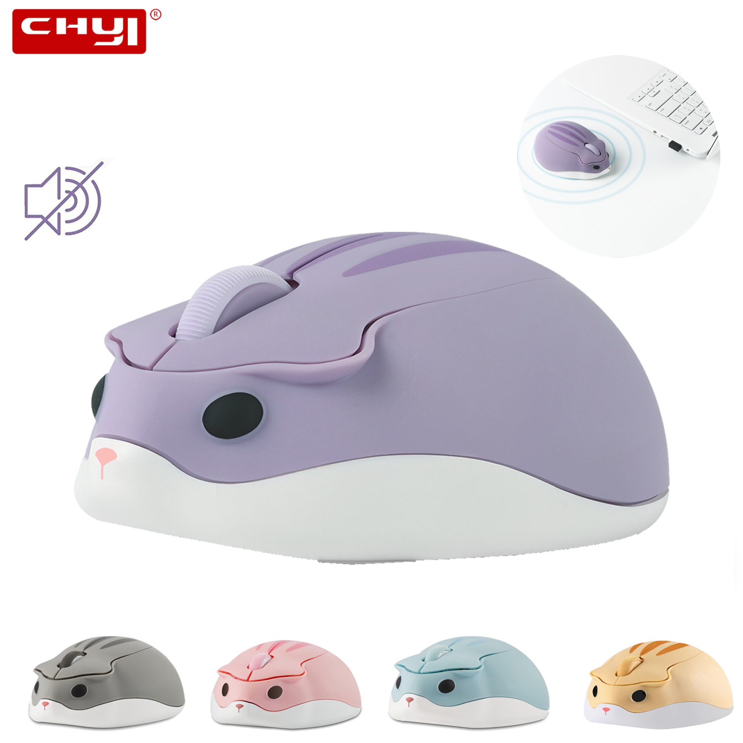 2.4G Wireless Mouse Purple Ham - Tradescantia Purple บทวิจารณ์และราคา