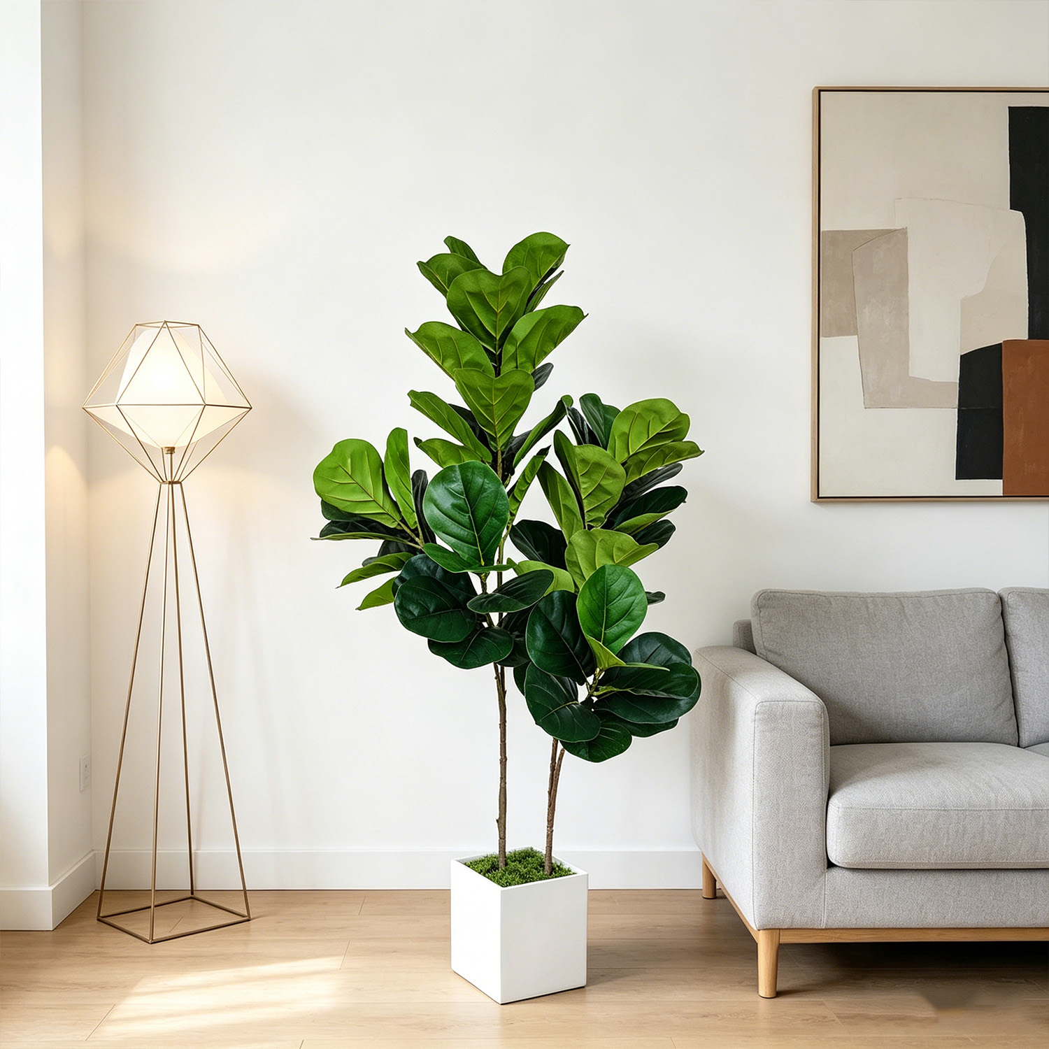 130cm/4.3ft Artificial Ficus L - Ficus Lyrata Tree บทวิจารณ์และราคา